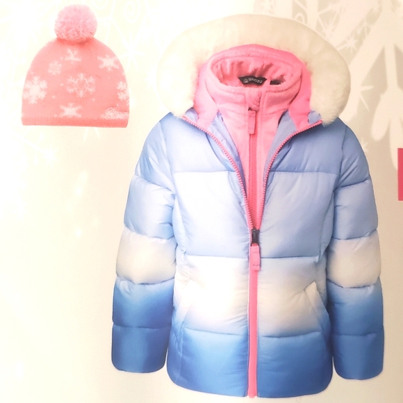 Snozu girls jacket w/hat - Picture 2 of 7